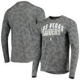 Las Vegas Raiders MSX by Michael Strahan Camo Performance Long Sleeve T-Shirt Black - NFL