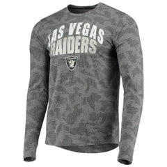 Las Vegas Raiders MSX by Michael Strahan Camo Performance Long Sleeve T-Shirt Black - NFL