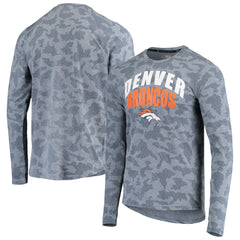 Denver Broncos MSX by Michael Strahan Camo Performance Long Sleeve T-Shirt Navy - NFL