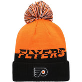 Philadelphia Flyers - adidas COLD.RDY Cuffed Knit Hat with Pom Orange/Black