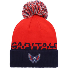 Washington Capitals adidas COLD.RDY Cuffed Knit Hat with Pom Red/Navy
