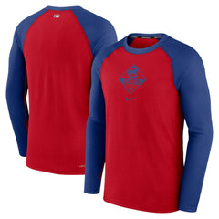 Chicago Cubs Nike Game Authentic Collection Performance Raglan Long Sleeve T-Shirt Clearance