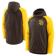 San Diego Padres Nike Authentic Collection Performance Raglan Full-Zip Hoodie Near Me