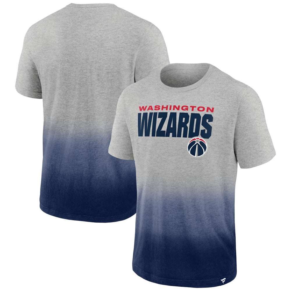 Fanatics - Washington Wizards Board Crasher Dip-Dye T-Shirt - Heathered Gray/Navy