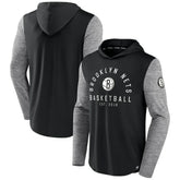 Fanatics - Brooklyn Nets Deep Rotation Performance Pullover Hoodie - Black/Heathered Charcoal