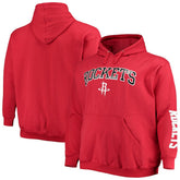 Fanatics - Houston Rockets Big & Tall Team Wordmark Pullover Hoodie - Red