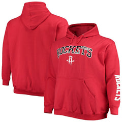 Fanatics - Houston Rockets Big & Tall Team Wordmark Pullover Hoodie - Red