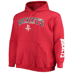 Fanatics - Houston Rockets Big & Tall Team Wordmark Pullover Hoodie - Red