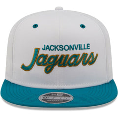Jacksonville Jaguars New Era Sparky Original 9FIFTY Snapback Hat White/Teal - NFL