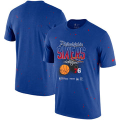 Nike - Philadelphia 76ers Courtside Splatter T-Shirt - Royal