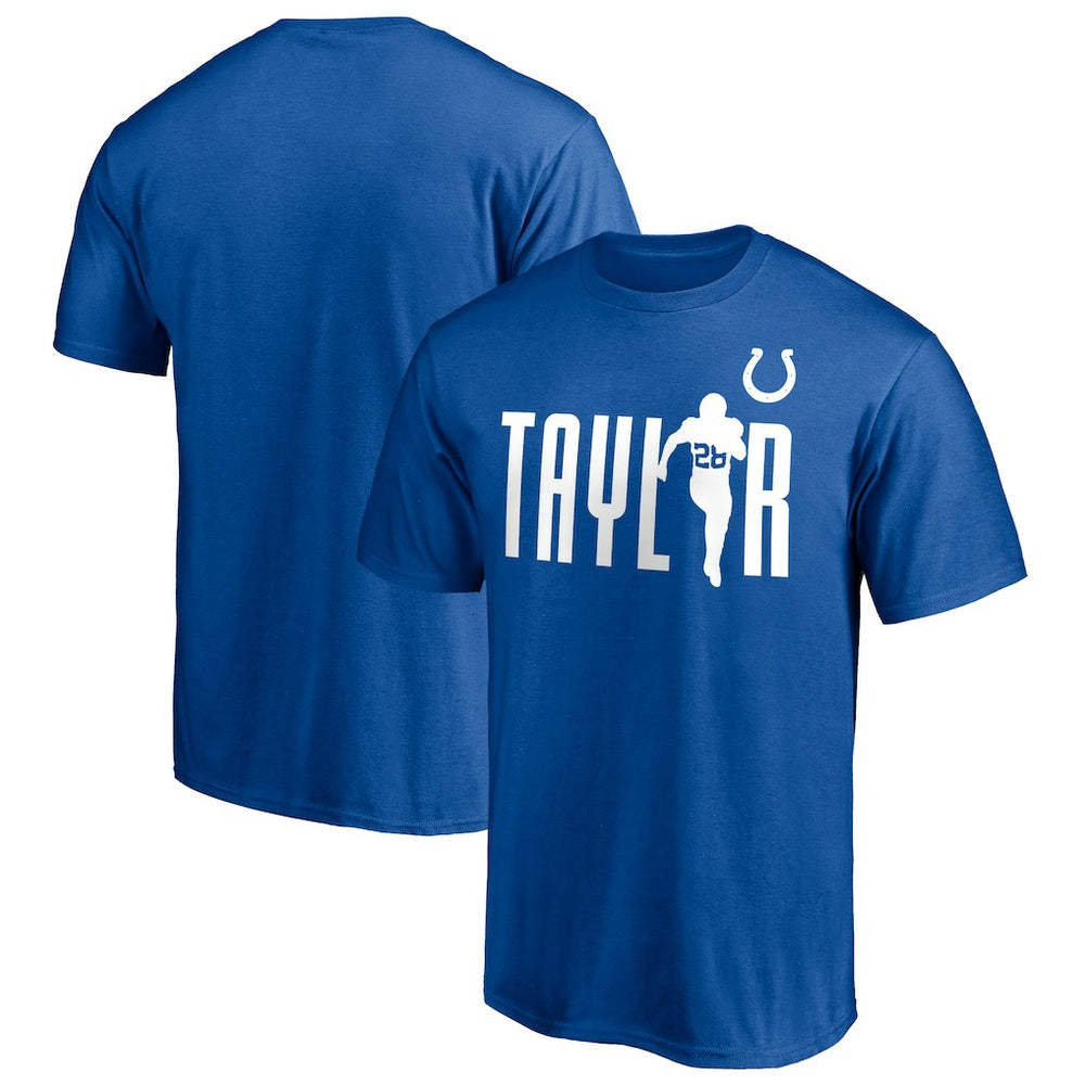 Jonathan Taylor Indianapolis Colts Checkdown T-Shirt Royal - NFL
