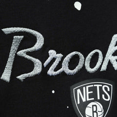 Nike - Brooklyn Nets Women's Courtside Splatter Cropped T-Shirt - Black