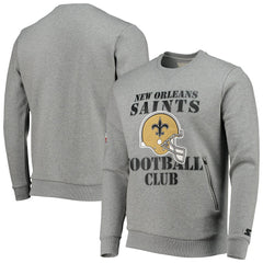 New Orleans Saints Starter Locker Room Throwback End Zone Pullover Sweatshirt Gray - NFL