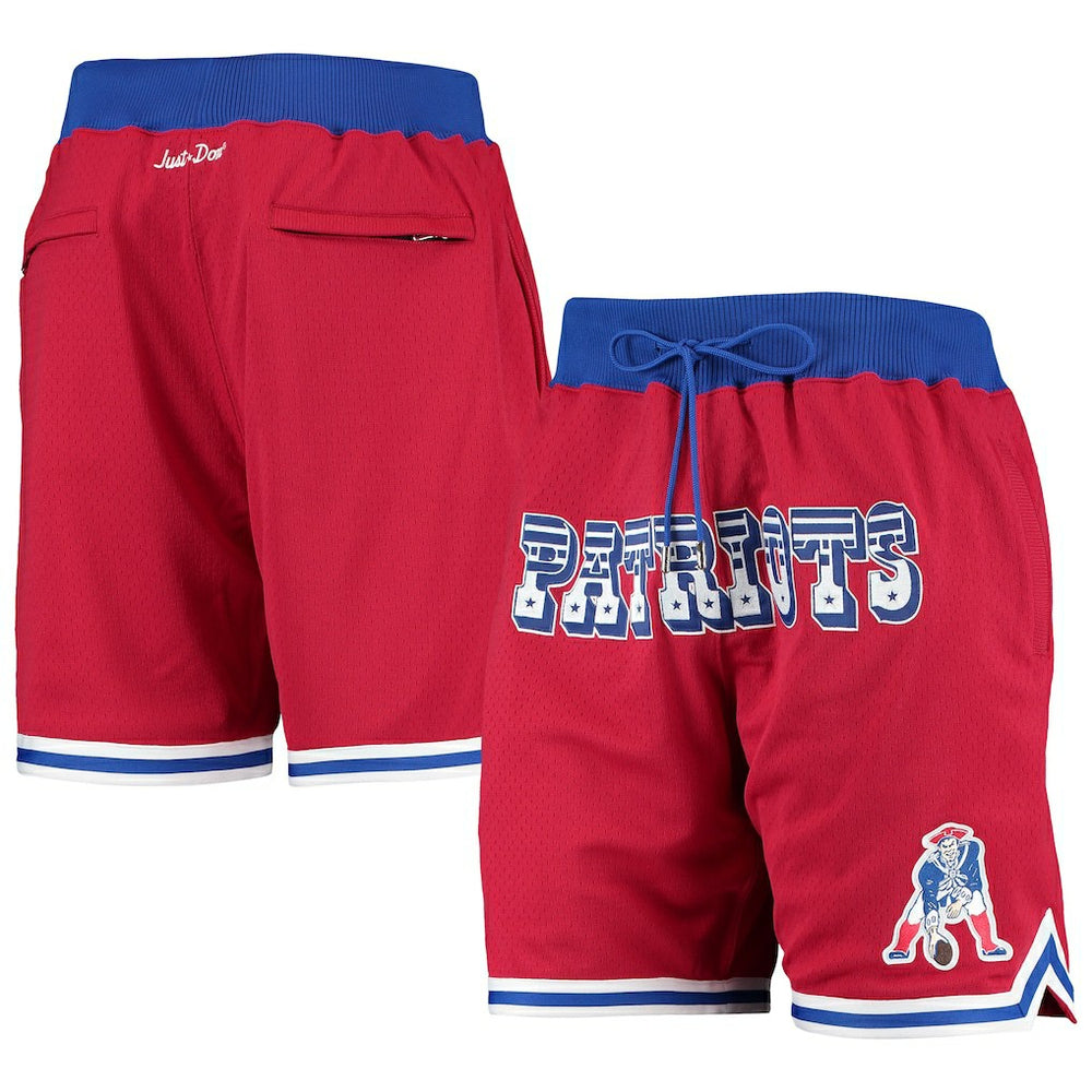 New England Patriots Just Don Gold Rush Shorts Red - Mitchell & Ness