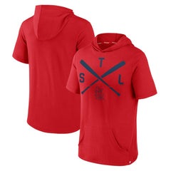 St. Louis Cardinals Fanatics Iconic Rebel Short Sleeve Hooded Top On Sale