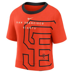 San Francisco Giants Nike Women's Team First High Hip Boxy T-Shirt Sale