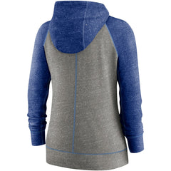 Kansas City Royals Nike Women's Split Wordmark Gym Vintage Raglan Lightweight Full-Zip Hoodie Lifestyle