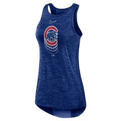 Chicago Cubs Nike Women's Logo Fade High Neck Performance Tank Top Sale