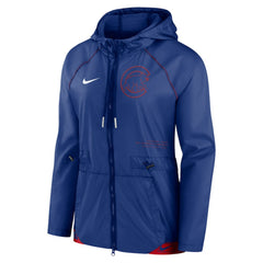 Chicago Cubs Nike Women's Statement Raglan Full-Zip Hoodie Jacket On Sale