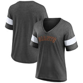 San Francisco Giants Fanatics Women's Wordmark V-Neck Tri-Blend T-Shirt Clearance
