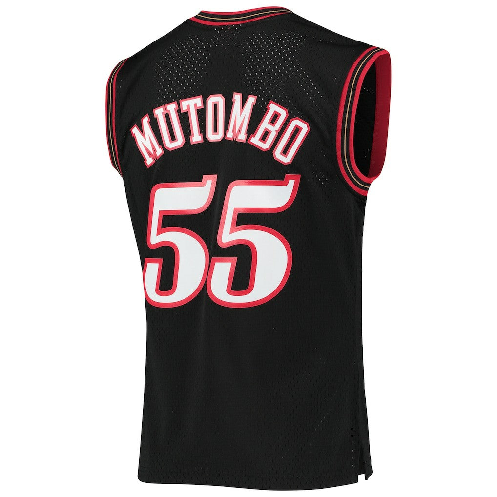 Dikembe Mutombo Philadelphia 76ers Hardwood Classics Swingman Jersey - Black | NBA Jerseys