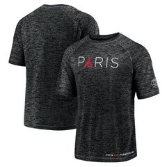 Fanatics Paris Saint-Germain Tower Space-Dye Raglan T-Shirts - Black
