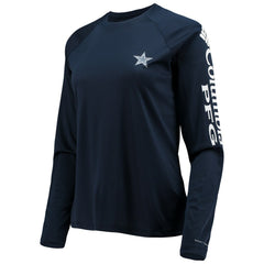 Dallas Cowboys Women's Tidal Omni-Shade Raglan Long Sleeve T-Shirt Navy/White - Columbia