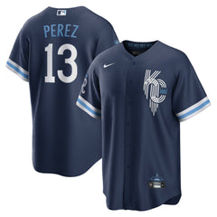 Salvador Perez Kansas City Royals Nike City Connect Replica Player Jersey Lifestyle