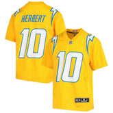 Justin Herbert Los Angeles Chargers Youth Inverted Team Game Jersey Gold - Nike