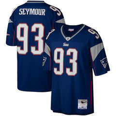 Richard Seymour New England Patriots Legacy Replica Jersey Navy - Mitchell & Ness