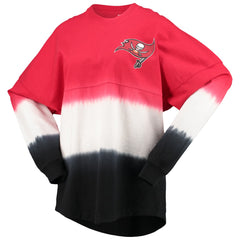 Tampa Bay Buccaneers Women's Ombre Long Sleeve T-Shirt Red/Black - Fanatics