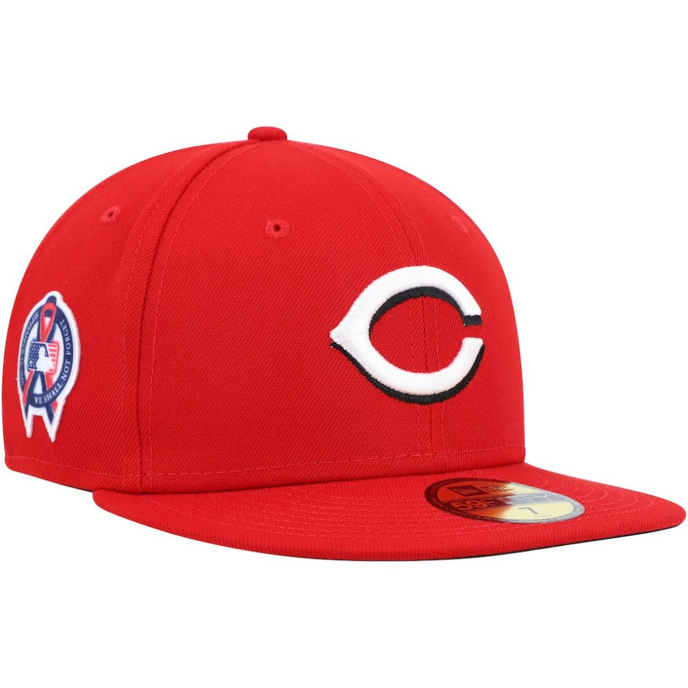 Cincinnati Reds New Era 9/11 Memorial Side Patch 59FIFTY Fitted Hat On Sale