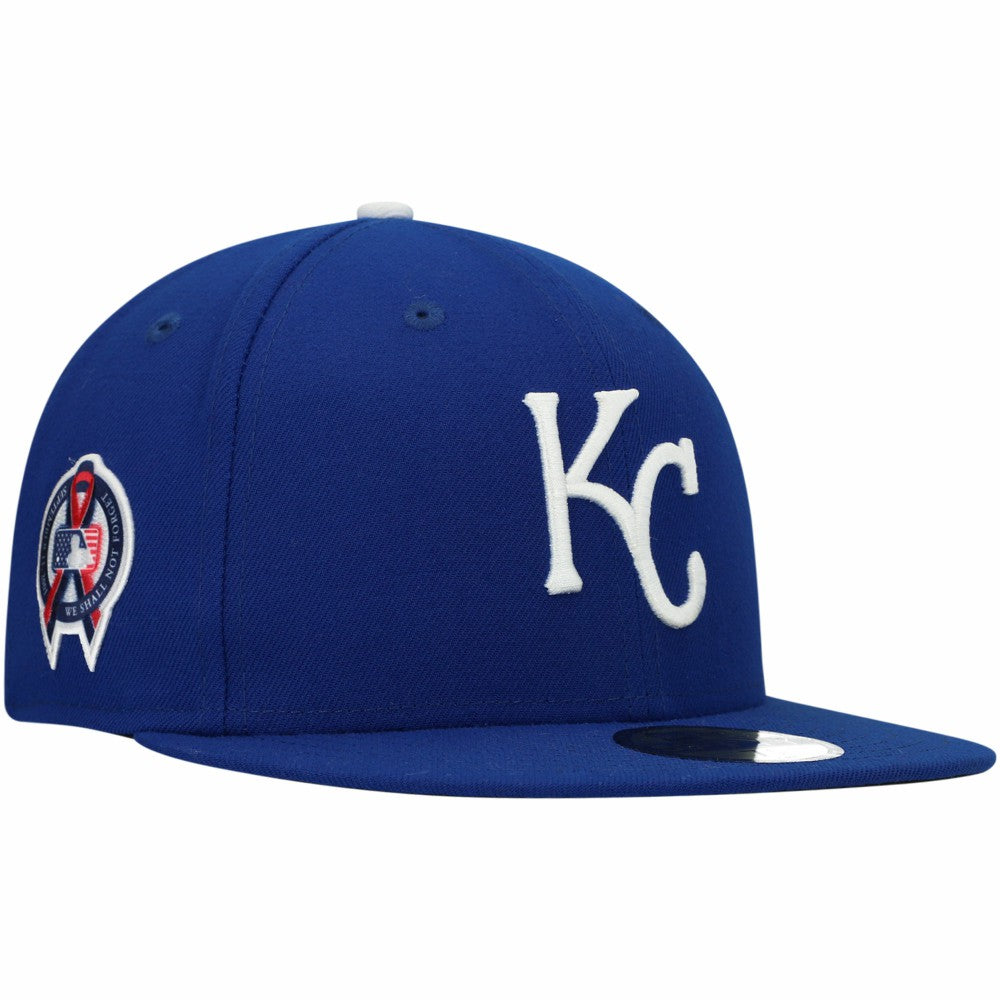 Kansas City Royals New Era 9/11 Memorial Side Patch 59FIFTY Fitted Hat Lifestyle