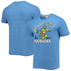 NBA - Dallas Mavericks Homage NBA x Teenage Mutant Ninja Turtles Tri-Blend T-Shirt - Royal