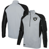 Las Vegas Raiders Combine Authentic Two-a-Days Half-Zip Jacket Silver - NFL
