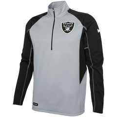 Las Vegas Raiders Combine Authentic Two-a-Days Half-Zip Jacket Silver - NFL