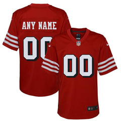 San Francisco 49ers Youth Alternate Custom Game Jersey Scarlet - Nike