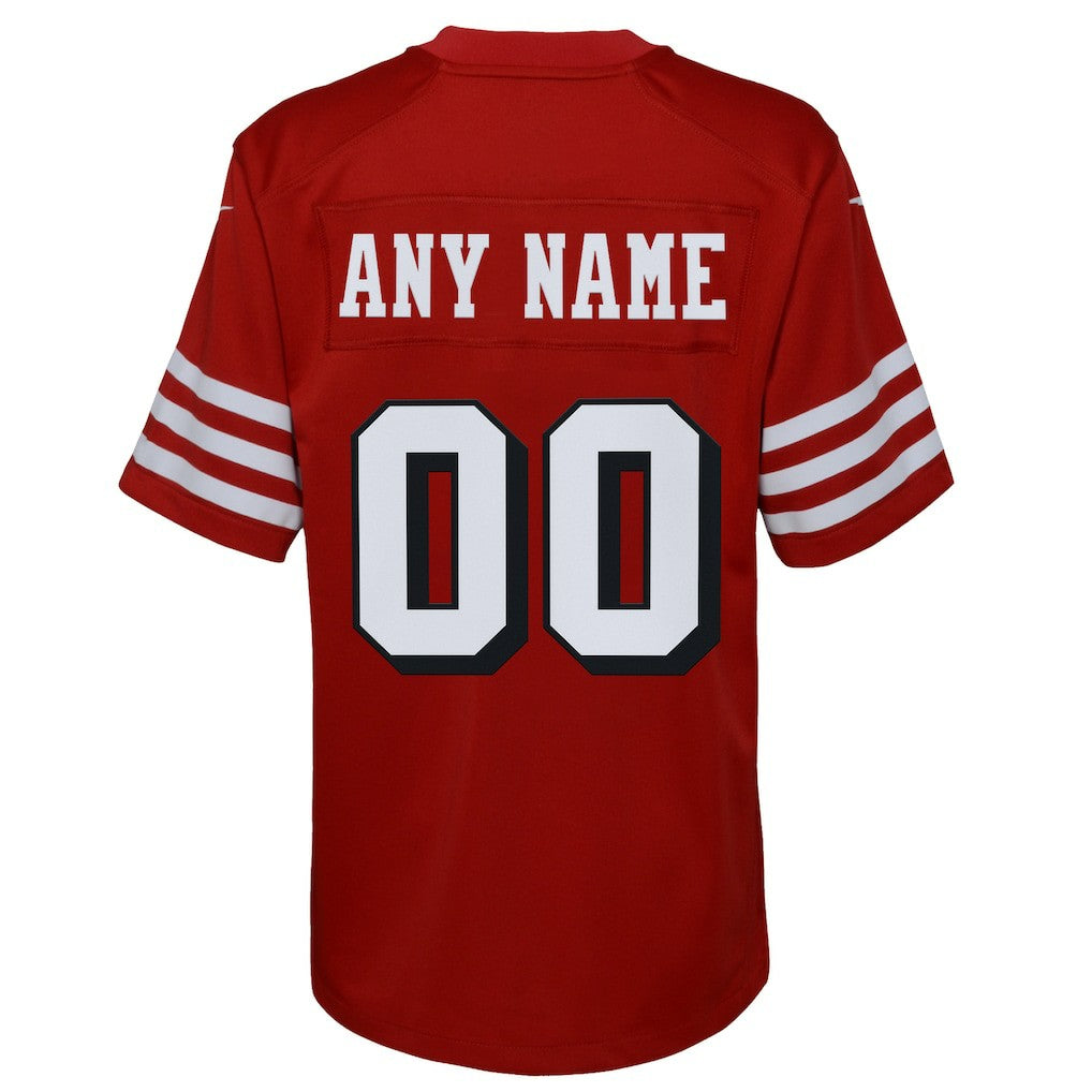 San Francisco 49ers Youth Alternate Custom Game Jersey - Scarlet | NFL Jerseys