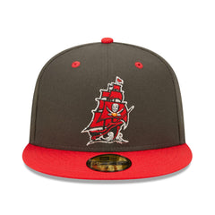 Tampa Bay Buccaneers New Era Flipside 2Tone 59FIFTY Fitted Hat Pewter/Red - NFL