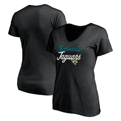 Jacksonville Jaguars Women's Long Stride V-Neck T-Shirt Black - NFL