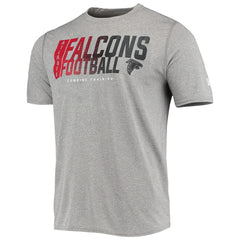 Atlanta Falcons New Era Combine Authentic Game On T-Shirt Heathered Gray - NFL