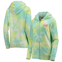 Tampa Bay Buccaneers New Era Women's Ice-Dye Full-Zip Hoodie White - NFL