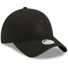Miami Marlins New Era Women's Black on Black Core Classic II 9TWENTY Adjustable Hat Lifestyle