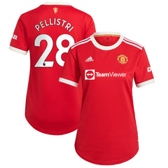 Adidas Facundo Pellistri Manchester United Women's 2021/22 Home Replica Player Jerseys - Red