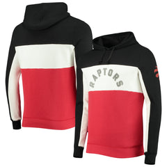 NBA - Toronto Raptors Junk Food Wordmark Colorblock Fleece Pullover Hoodie - Black/White