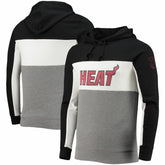 NBA - Miami Heat Junk Food Wordmark Colorblock Fleece Pullover Hoodie - Black/White