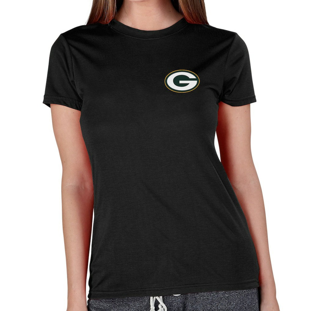 Green Bay Packers Concepts Sport Women's Marathon Knit Lounge Top Black - NFL