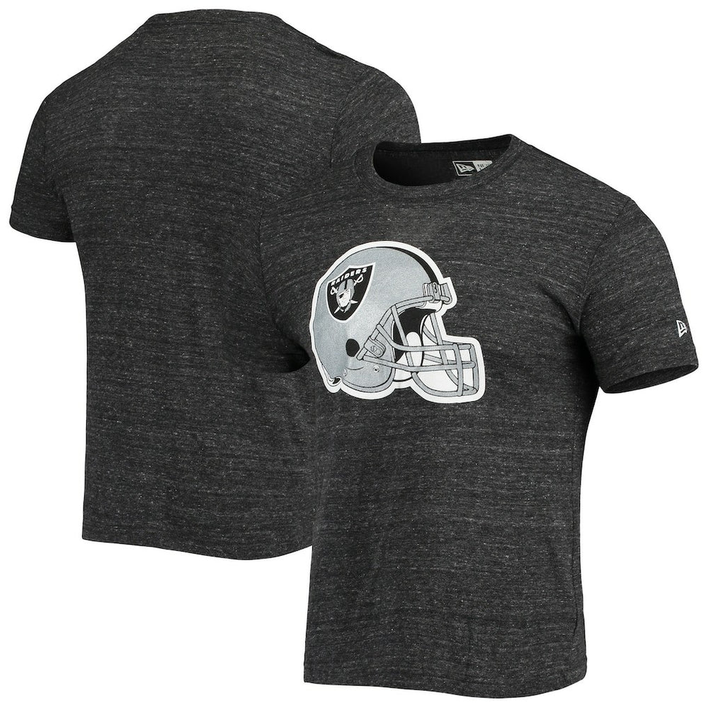Las Vegas Raiders New Era Helmet Logo Tri-Blend T-Shirt Black - NFL