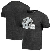 Las Vegas Raiders New Era Helmet Logo Tri-Blend T-Shirt Black - NFL