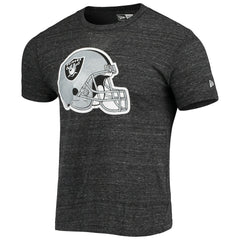 Las Vegas Raiders New Era Helmet Logo Tri-Blend T-Shirt Black - NFL